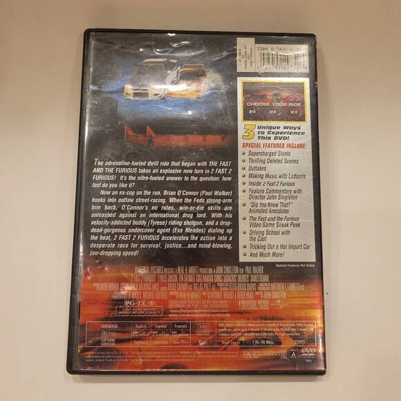 2 Fast 2 Furious Widescreen DVD Pre-owned (2003) - Picture 2 of 4